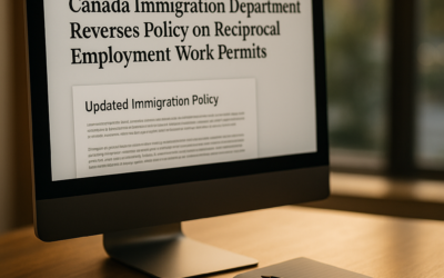 Canada Immigration Department Reverses Policy on Reciprocal Employment Work Permits