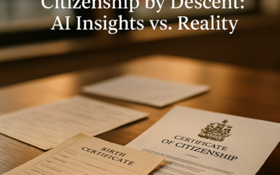 Navigating Canadian Citizenship by Descent: AI Insights vs. Reality