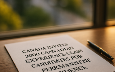 Canada Invites 2000 Canadian Experience Class Candidates for Permanent Residence
